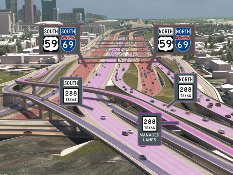 TxDOT Houston District, IH-45 and SH-69 South